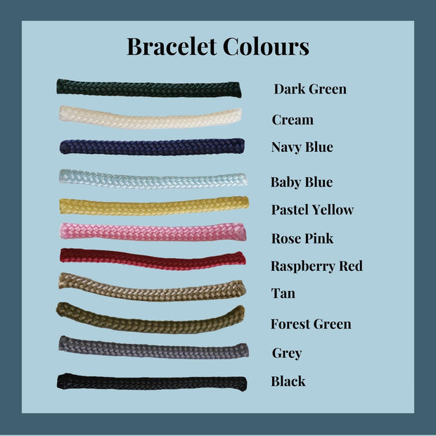 Paracord Personalised Silver Washer Bracelet