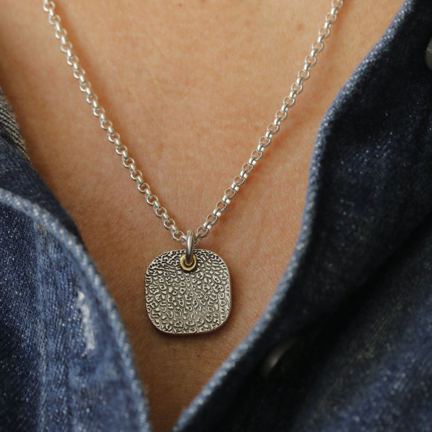 Silver Dog Nose Print Necklace