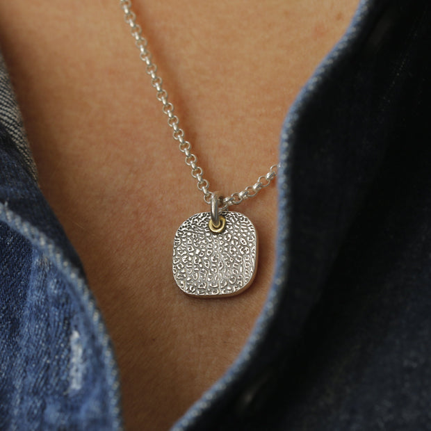 Silver Dog Nose Print Necklace