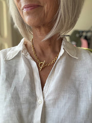 Solo Gold Vermeil T-Bar Necklace