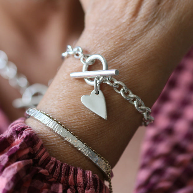 Heart T-Bar Bracelet
