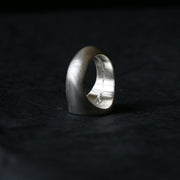 Sand Cast Silver Oval Signet Ring