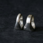 Sand Cast Silver Square Signet Ring