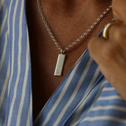Personalised Initial Ingot Bar Necklace