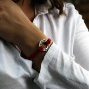 Paracord Personalised Silver Washer Bracelet