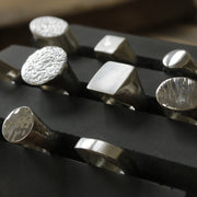 Sand Cast Silver Oval Signet Ring