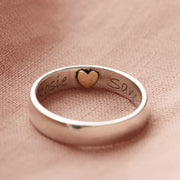 Heart Imprint Personalised Ring