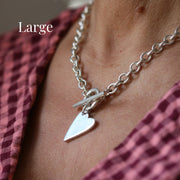 Heart T-Bar Necklace