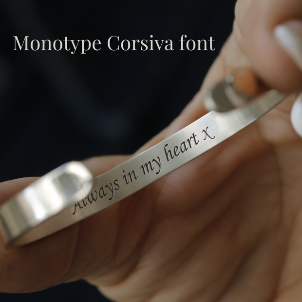 Personalised Silver Cuff Bracelet