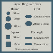 Sand Cast Silver Oval Signet Ring