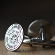 Three Initial Monogram Cufflinks