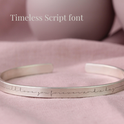 Personalised Silver Cuff Bracelet